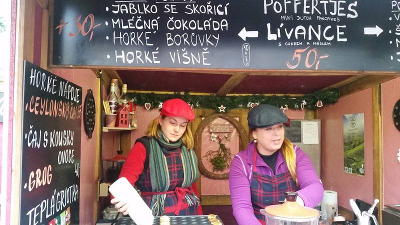 prague republic square christmas market stall