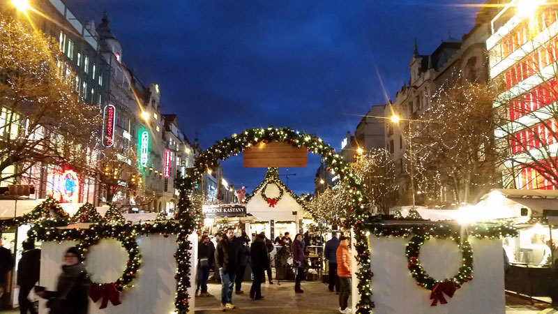 prague christams markets wenceslas square