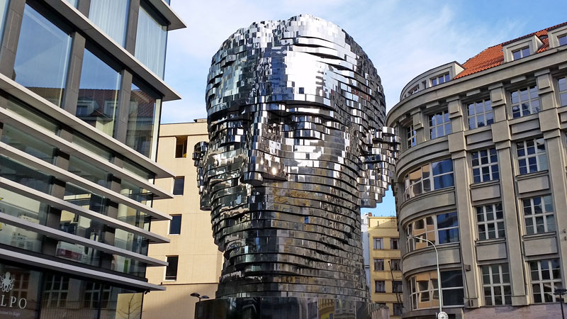 david cerny sculpture of franz kafkas head