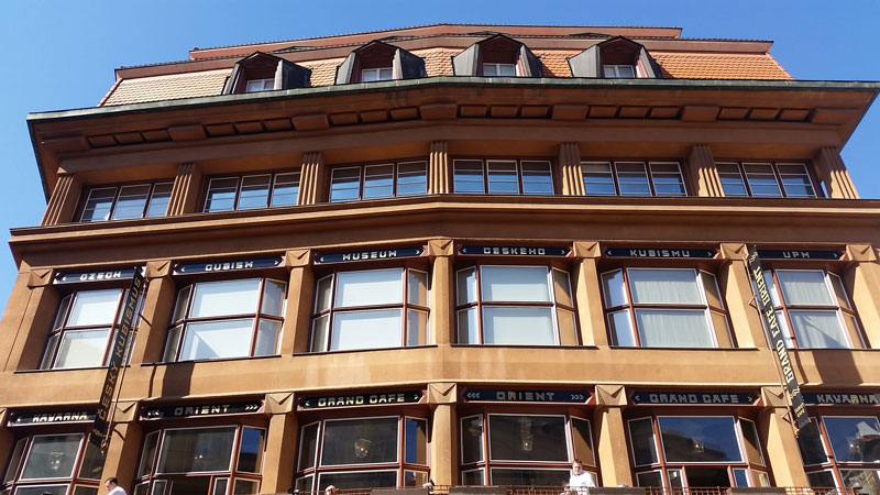 prague cubism museum facade