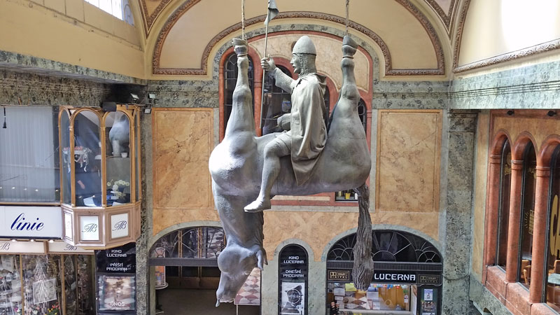 david cerny prague upside-down horse