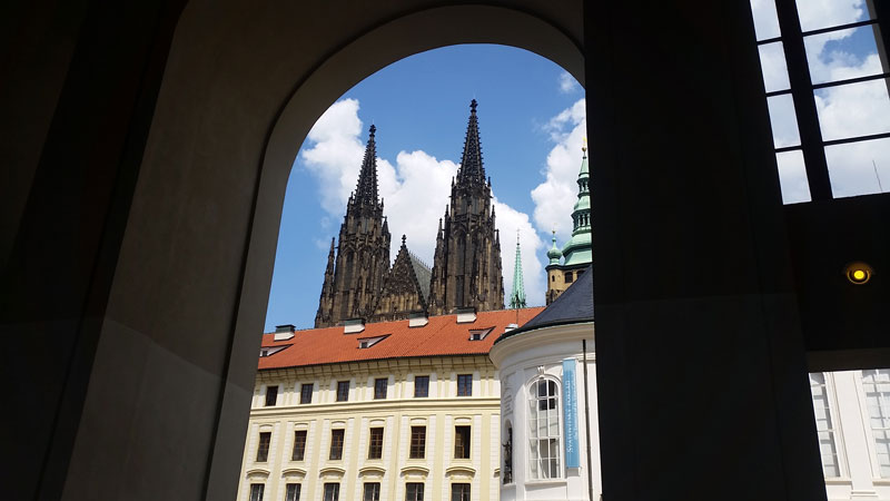 prague castle matthias gate entry to second courtyard